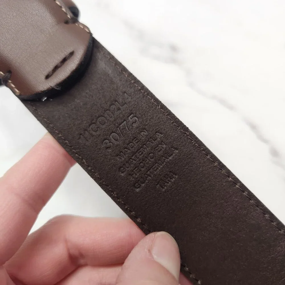 NWT Columbia Brown Leather Belt Traditional 1.5